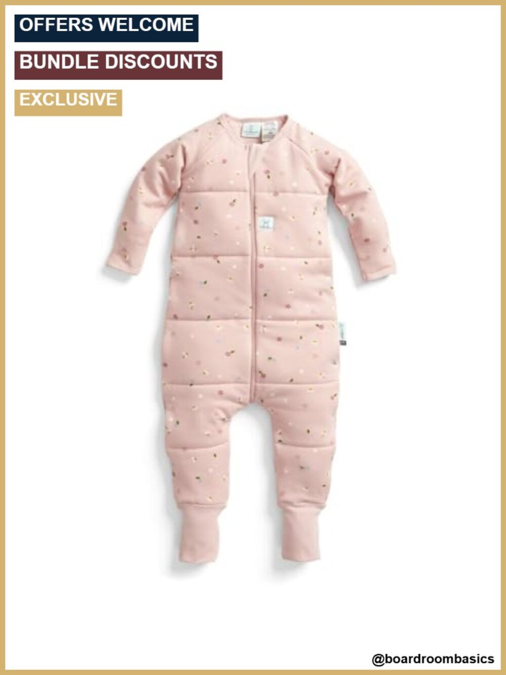 Organic Cotton Sleep Onesie 2.5 TOG Baby Pajamas Footie Zip